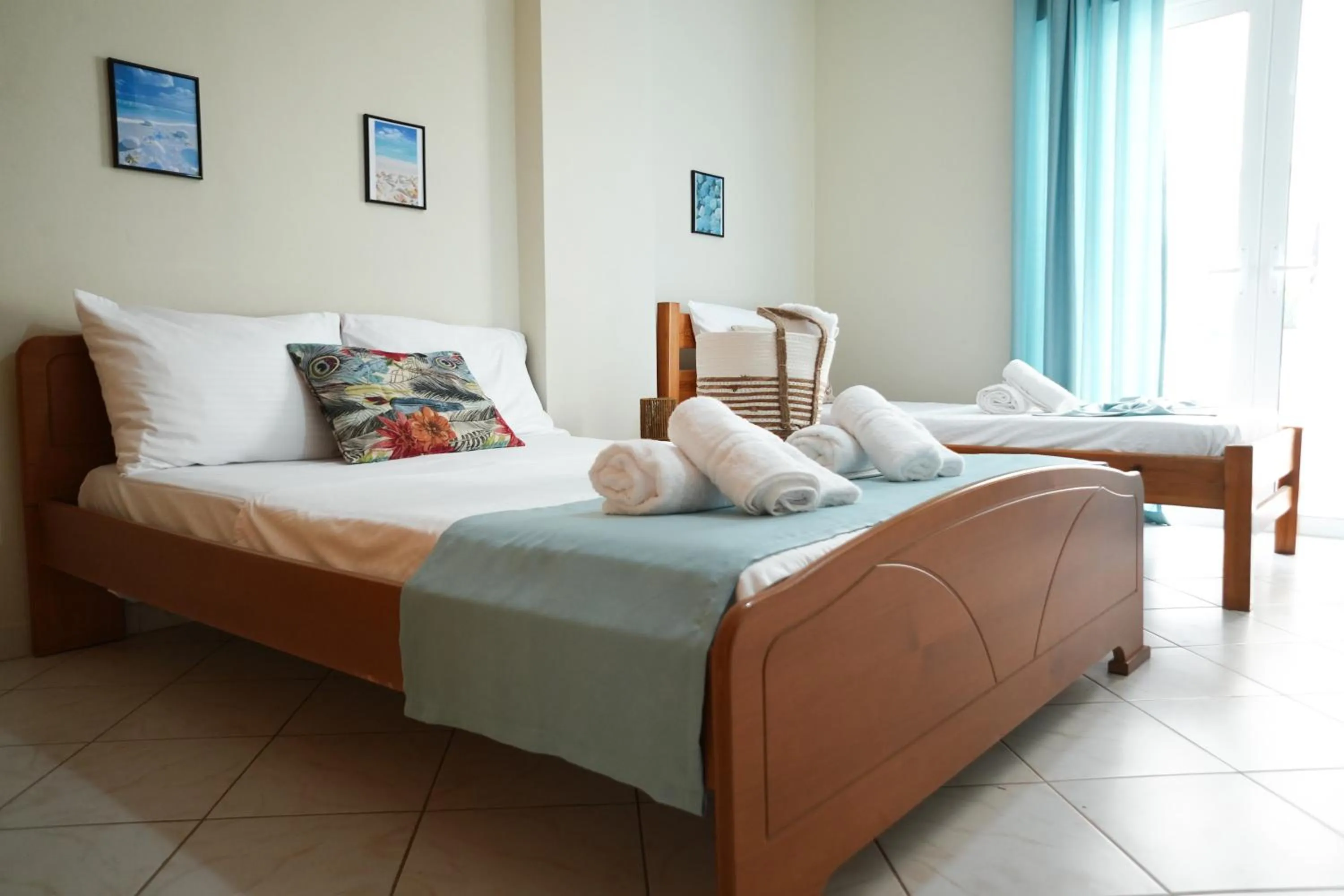 Bed in Saranda Waterside Apartments