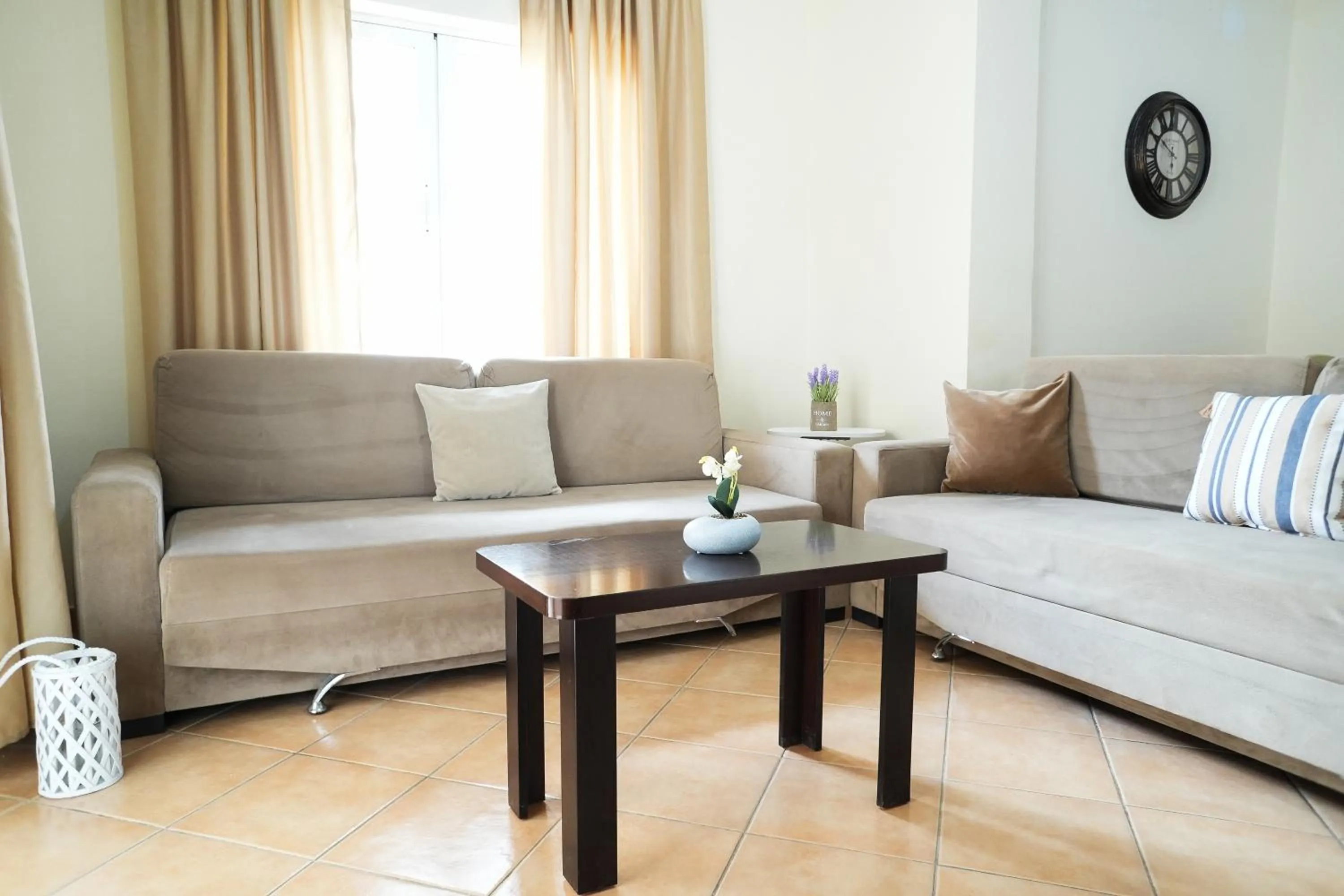 Living room in Saranda Waterside Apartments