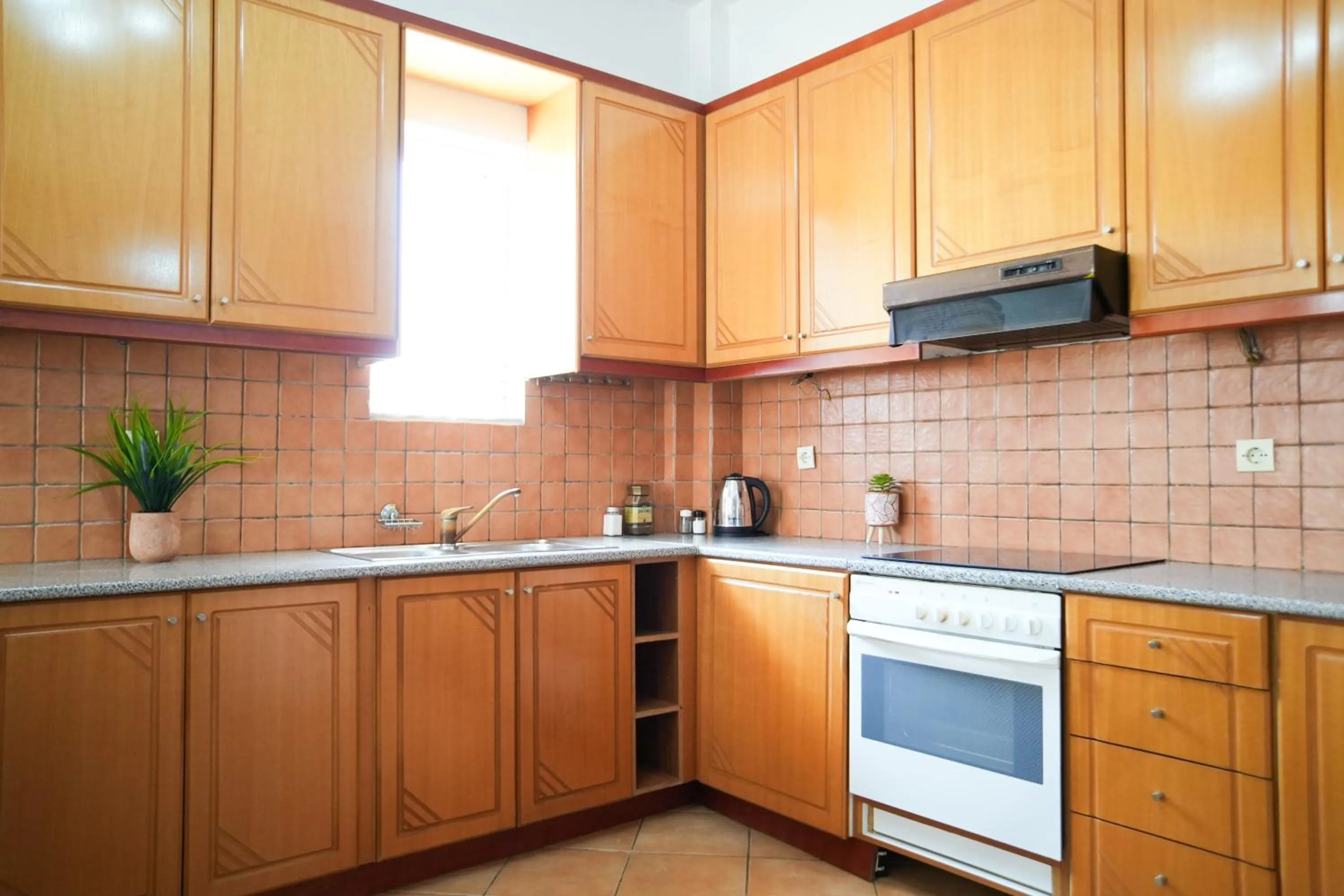 Kitchen or kitchenette in Saranda Waterside Apartments