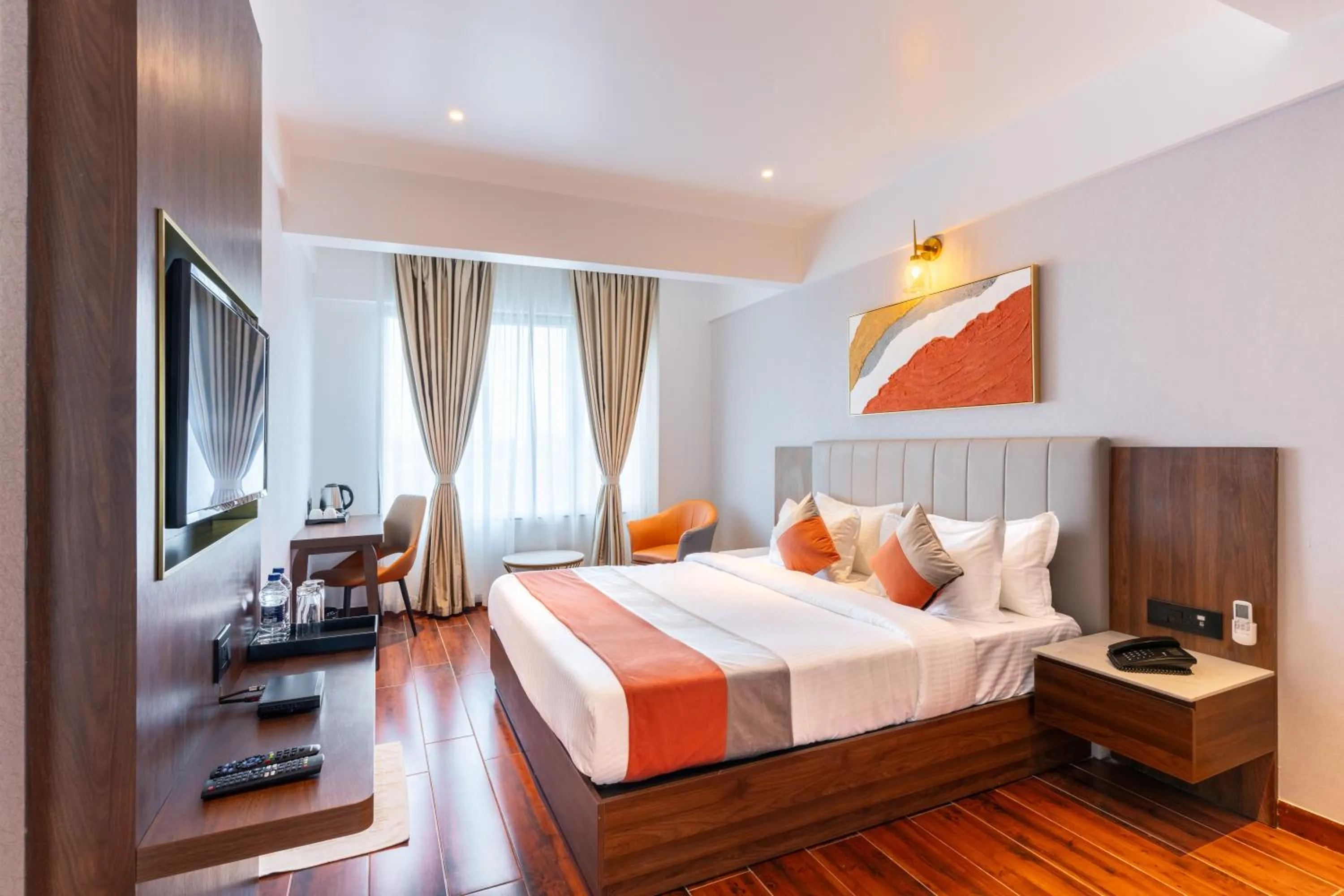 Bedroom, Bed in The Royal Pavilion, Kolhapur