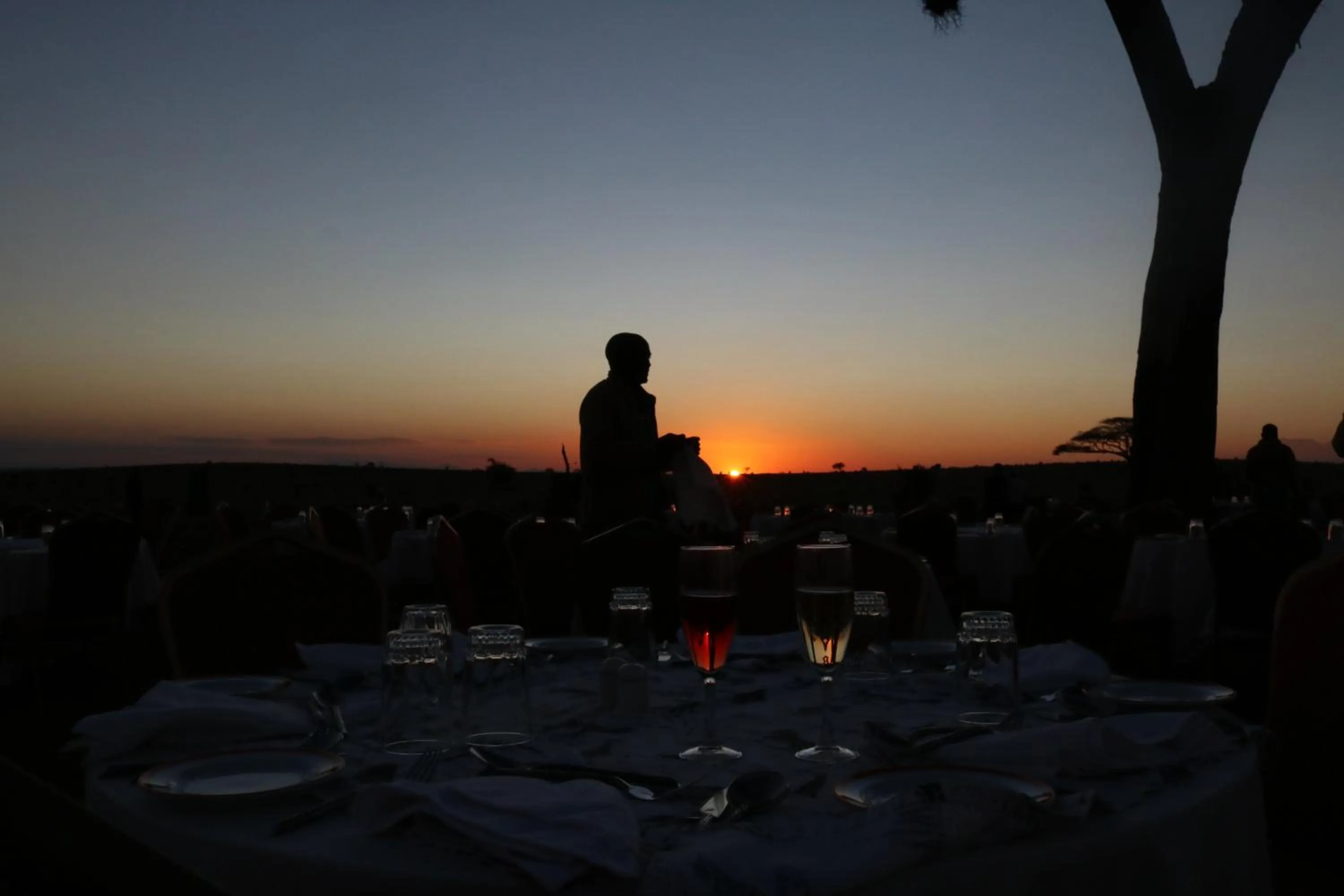 Sunset in Salt Lick Safari Lodge