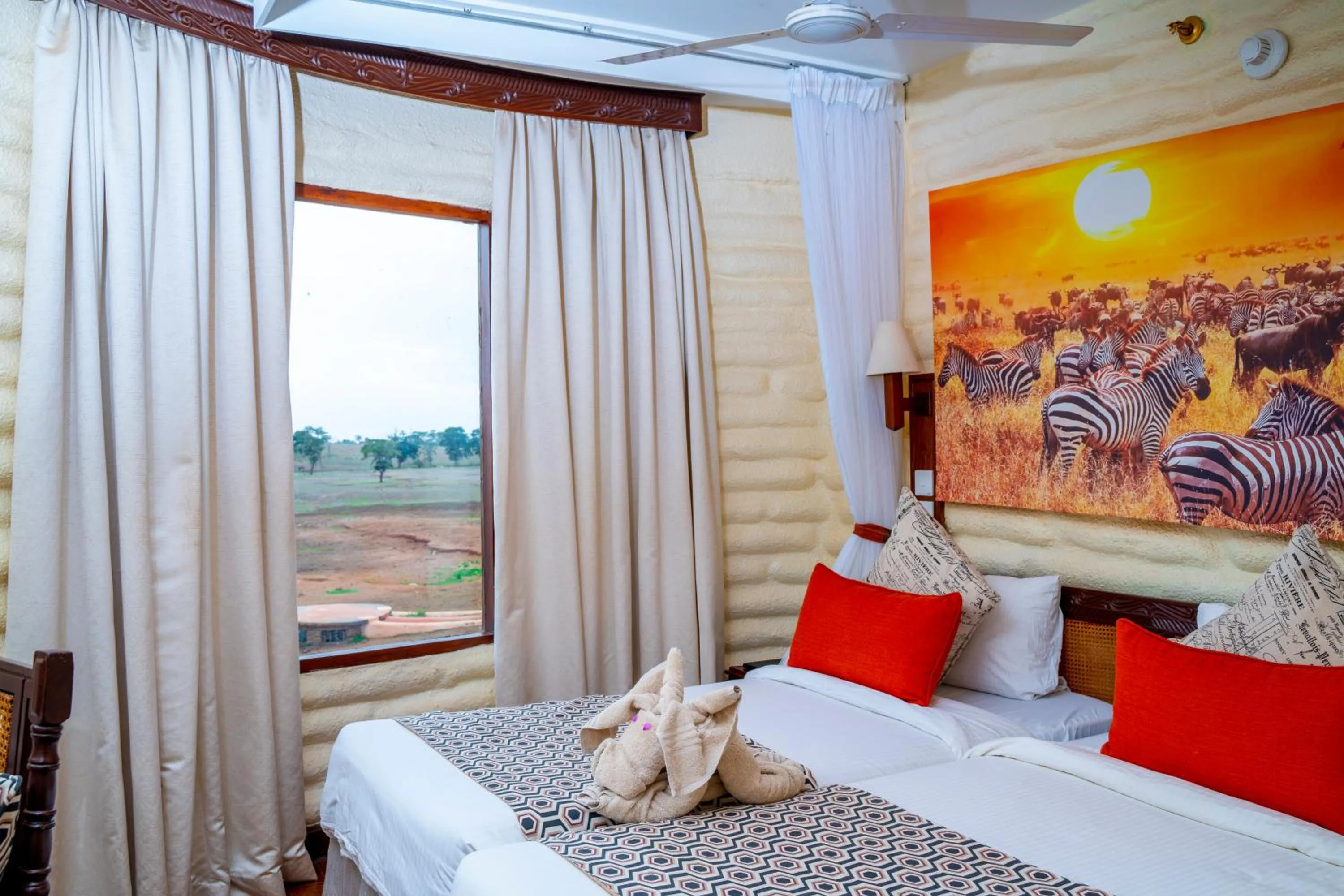 Bed in Salt Lick Safari Lodge