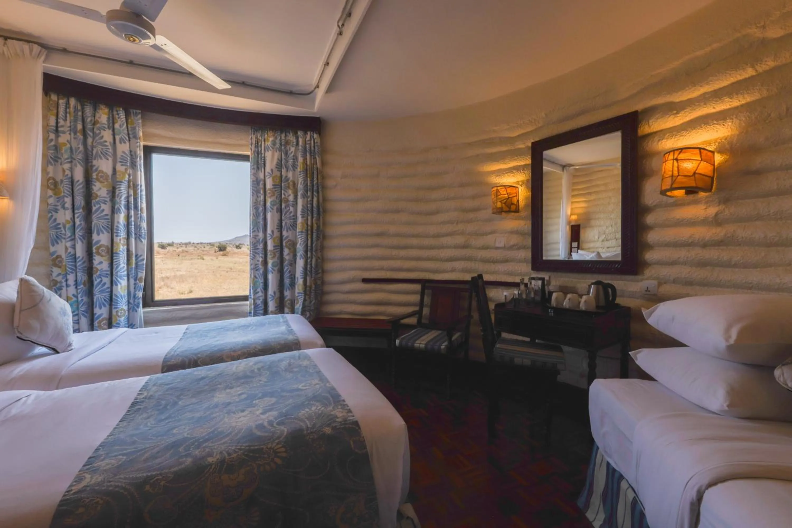 Bed in Salt Lick Safari Lodge