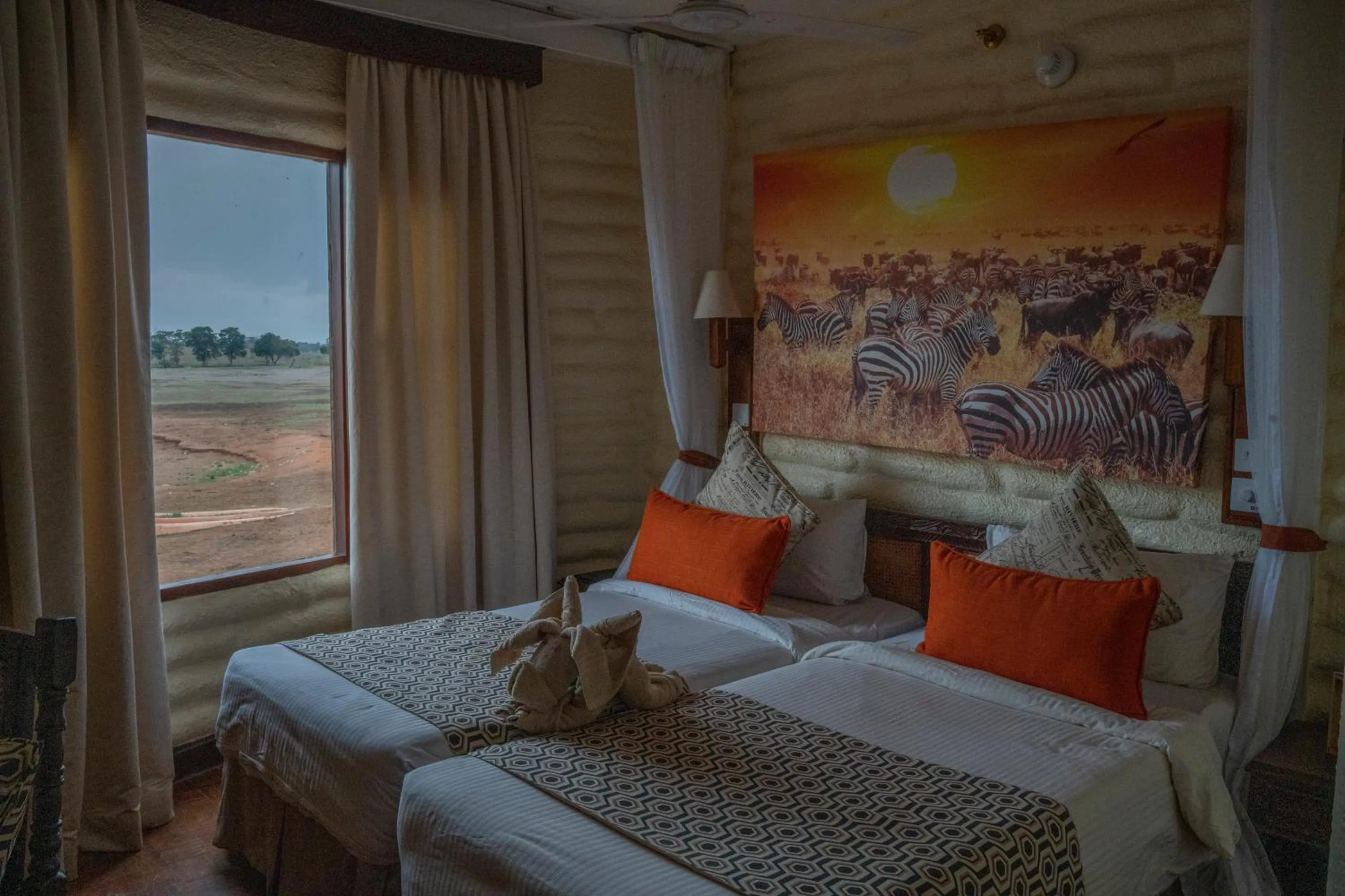 Bed in Salt Lick Safari Lodge