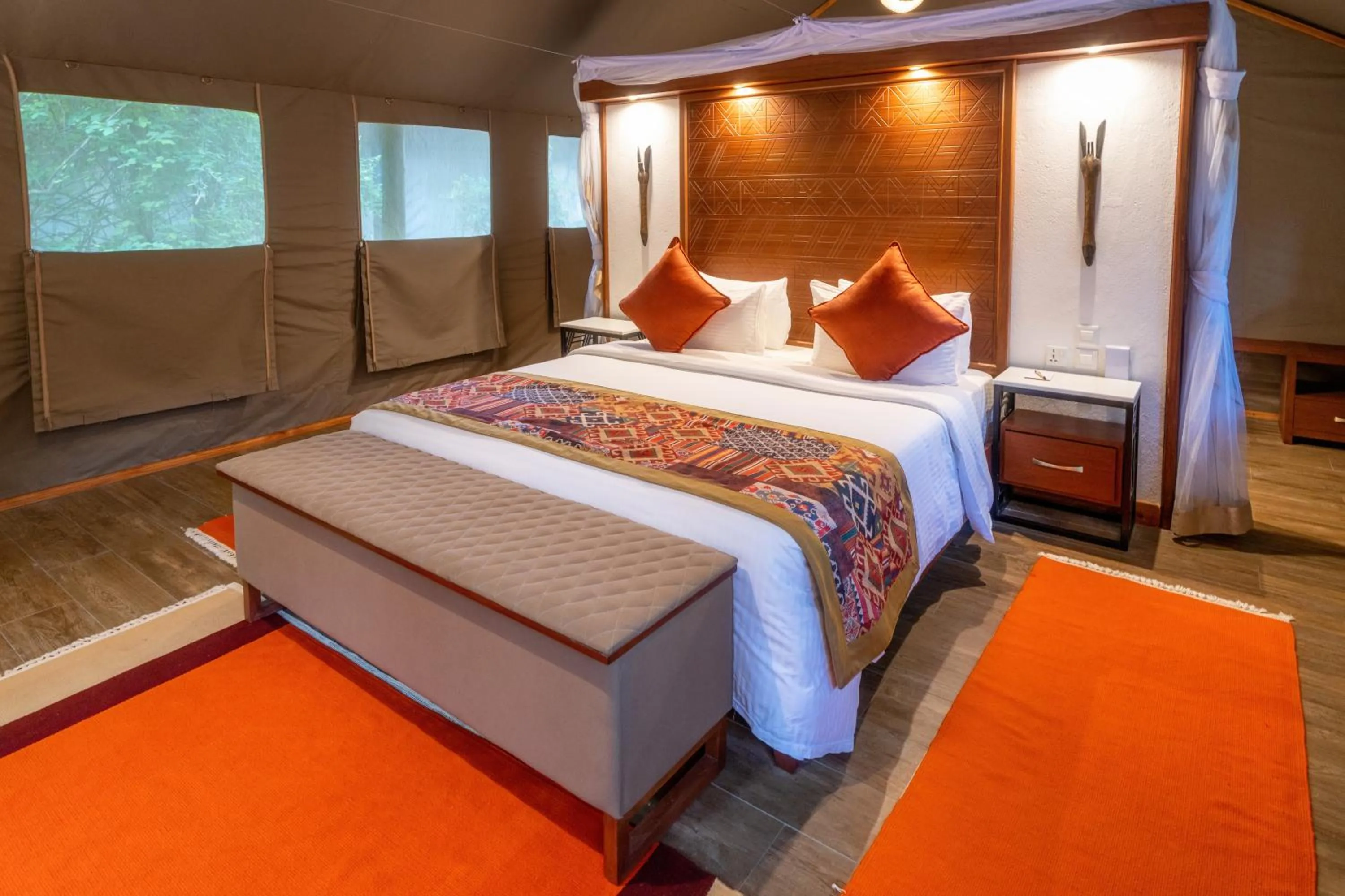 Bed in Sarova Mara Game Camp