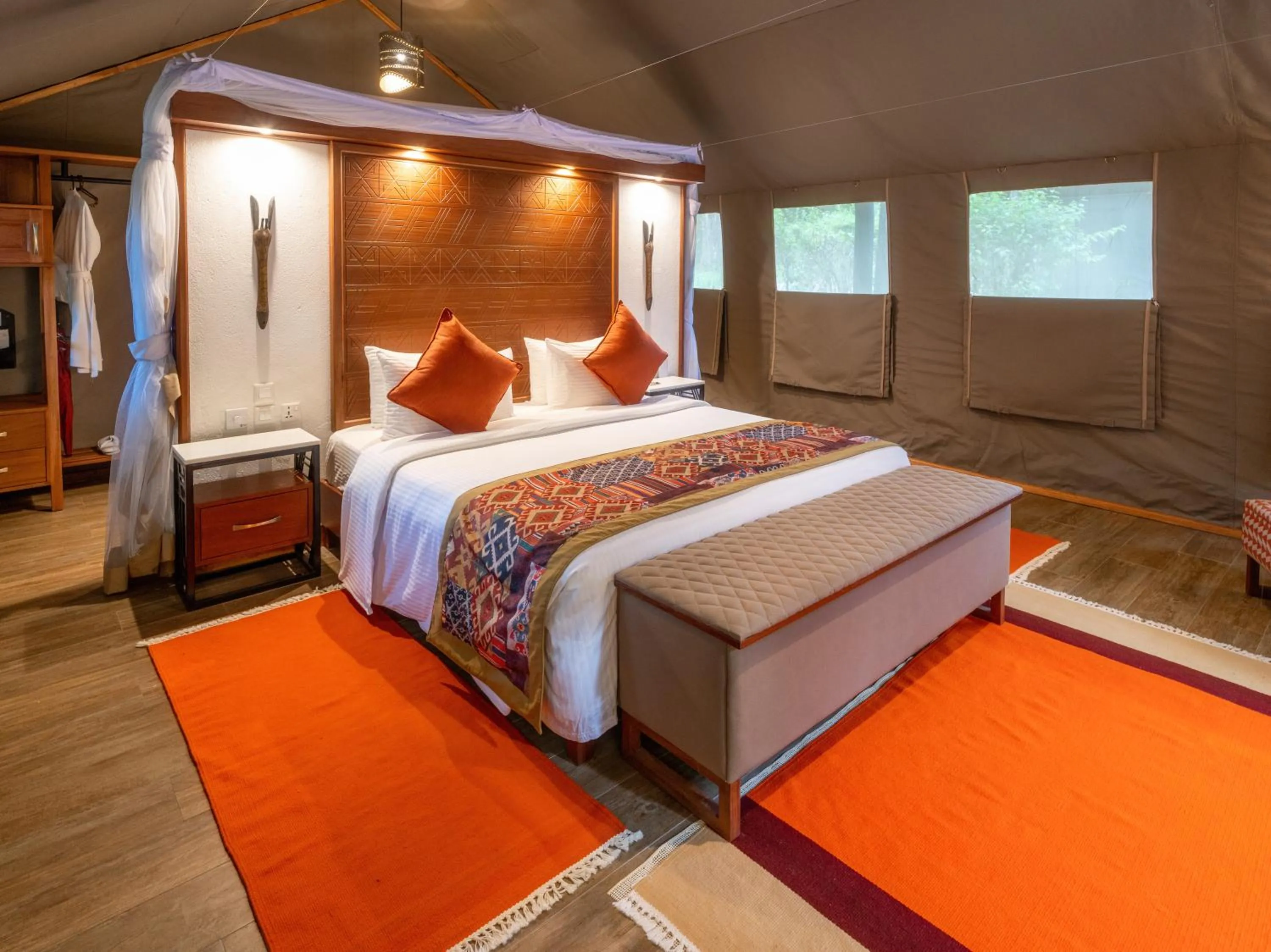 Bed in Sarova Mara Game Camp