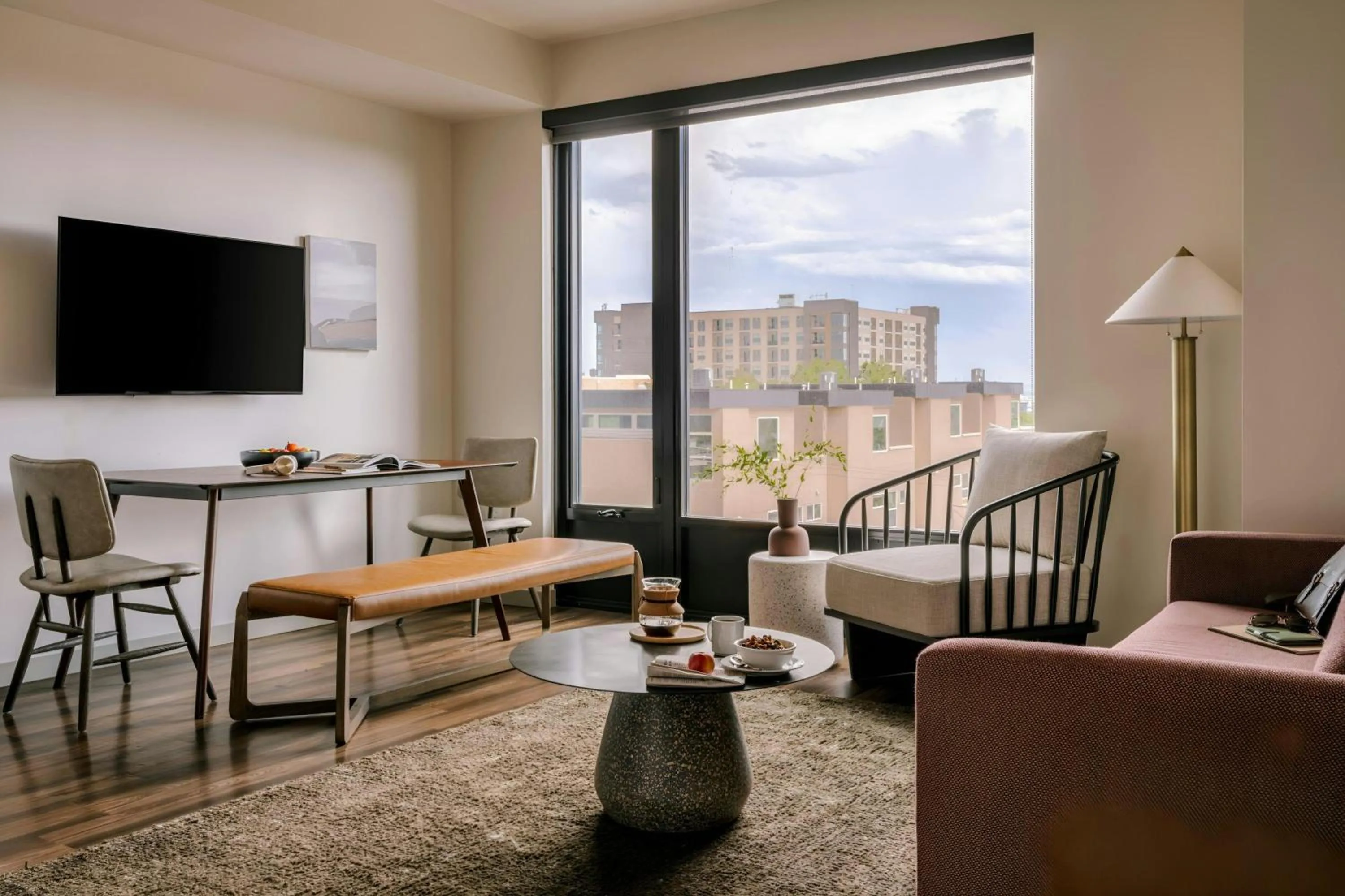 Living room in Sonder Skyline Apartments LoHi