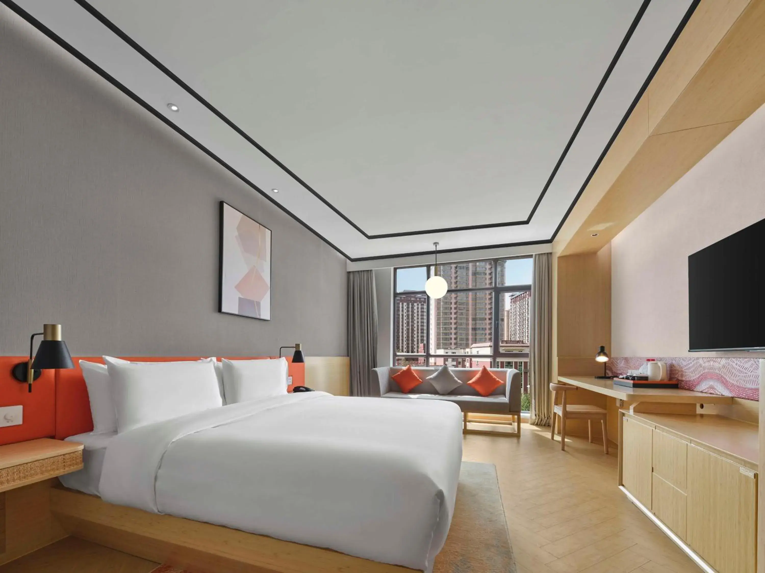 Living room, Bed in Hilton Garden Inn Aksu Downtown Living room, Bed in Hilton Garden Inn Aksu Downtown