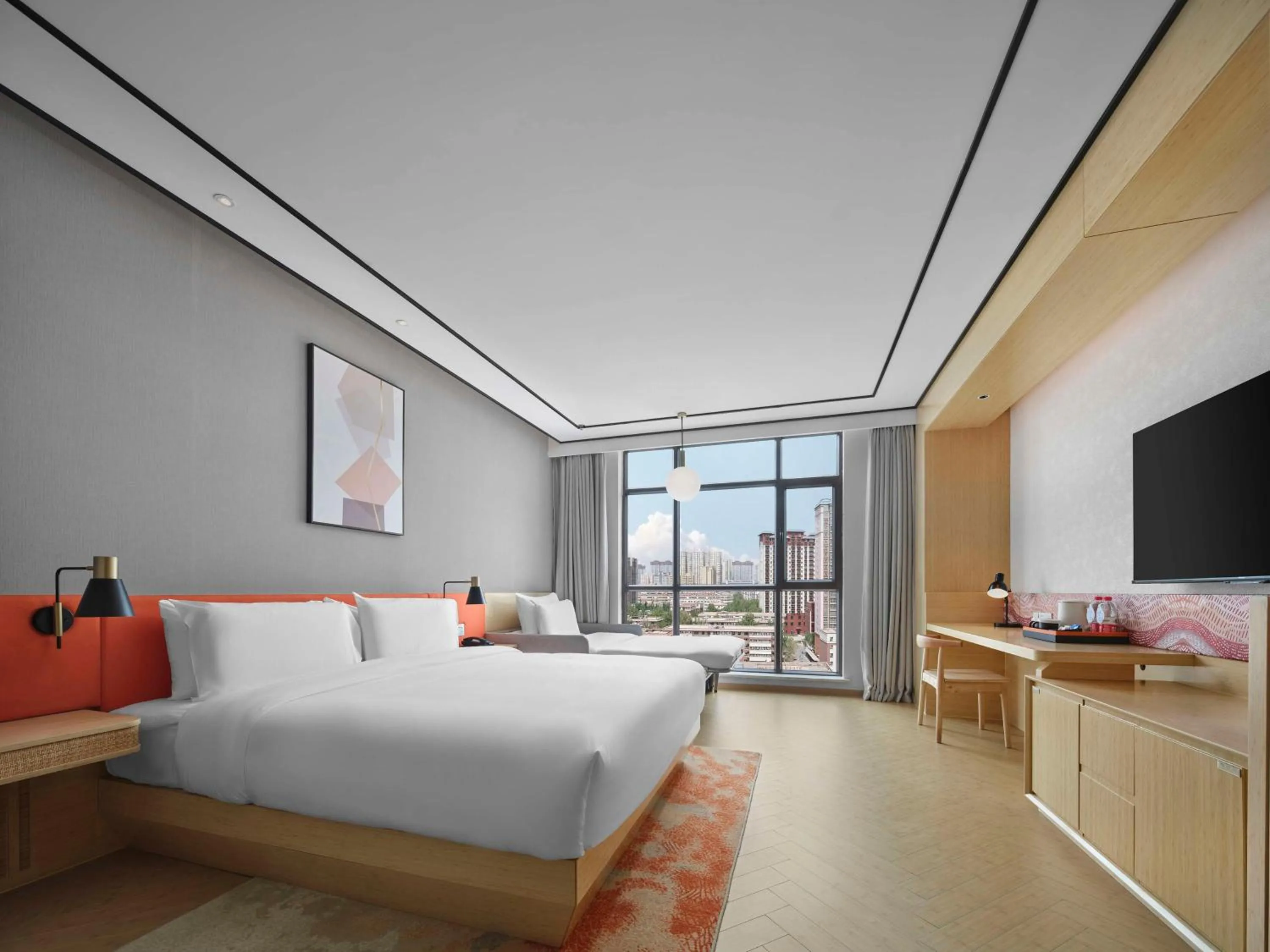 Living room, Bed in Hilton Garden Inn Aksu Downtown