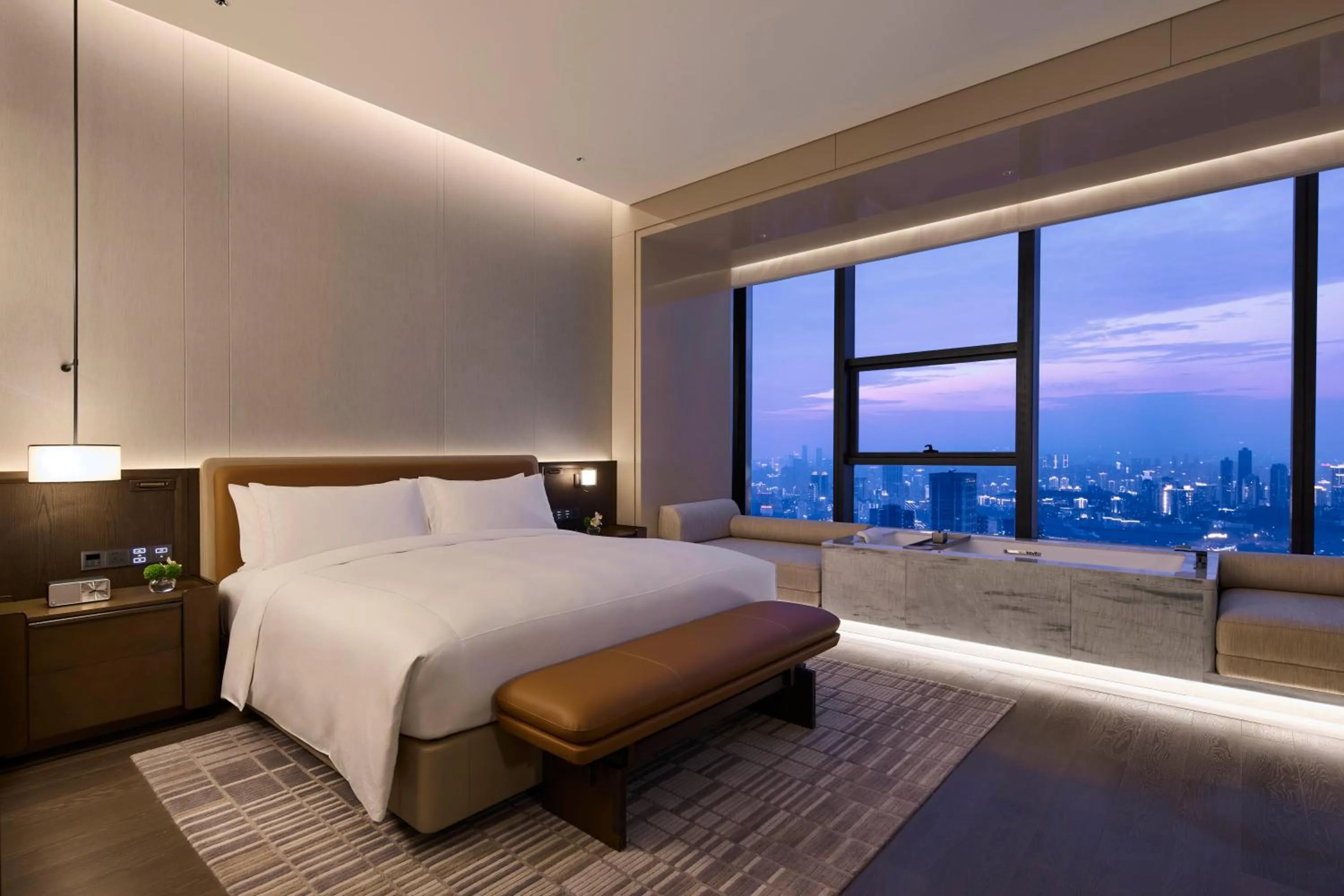 Bath, Bed in Conrad Chongqing