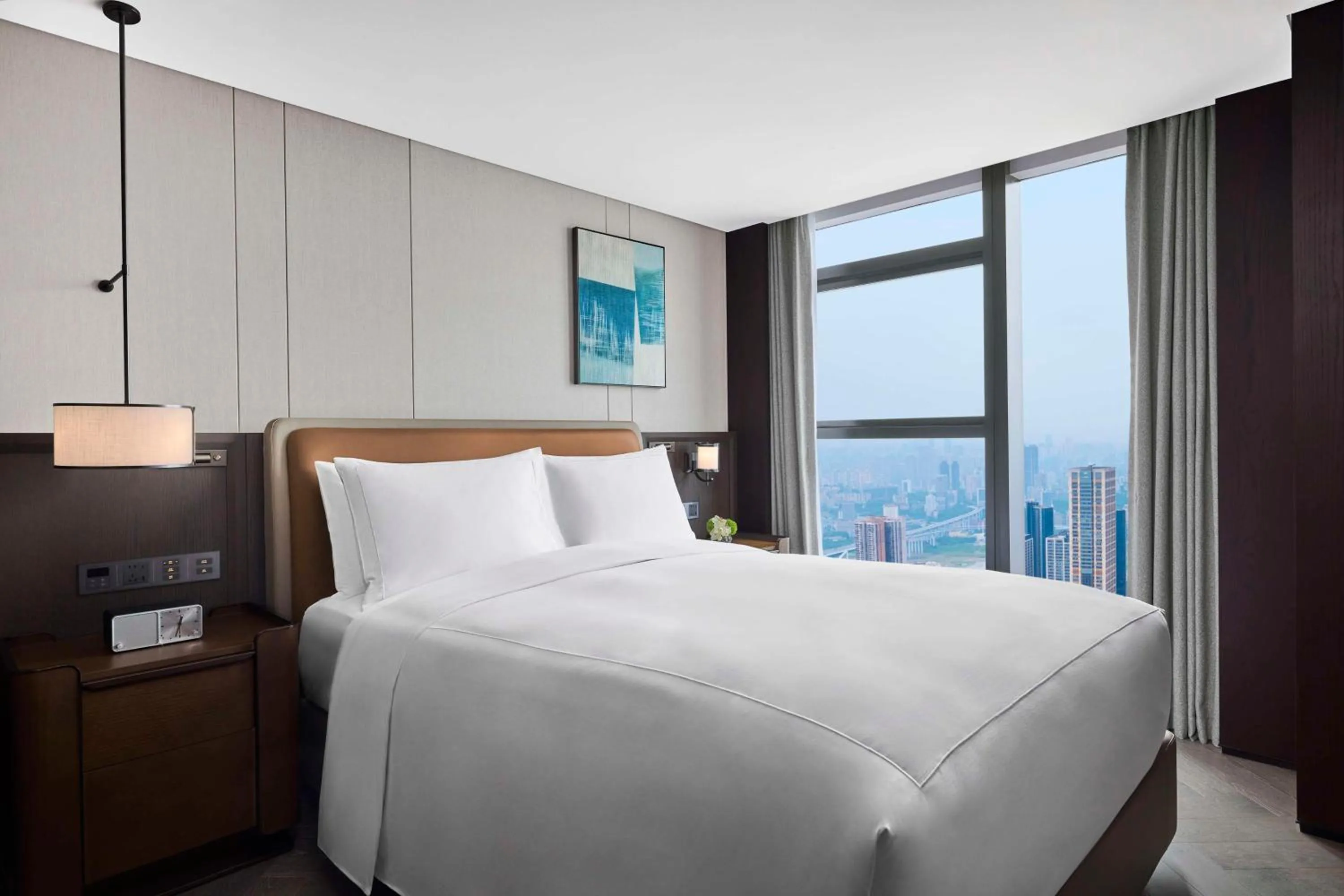 Bed in Conrad Chongqing - Indulge in the magical 8D city landscape