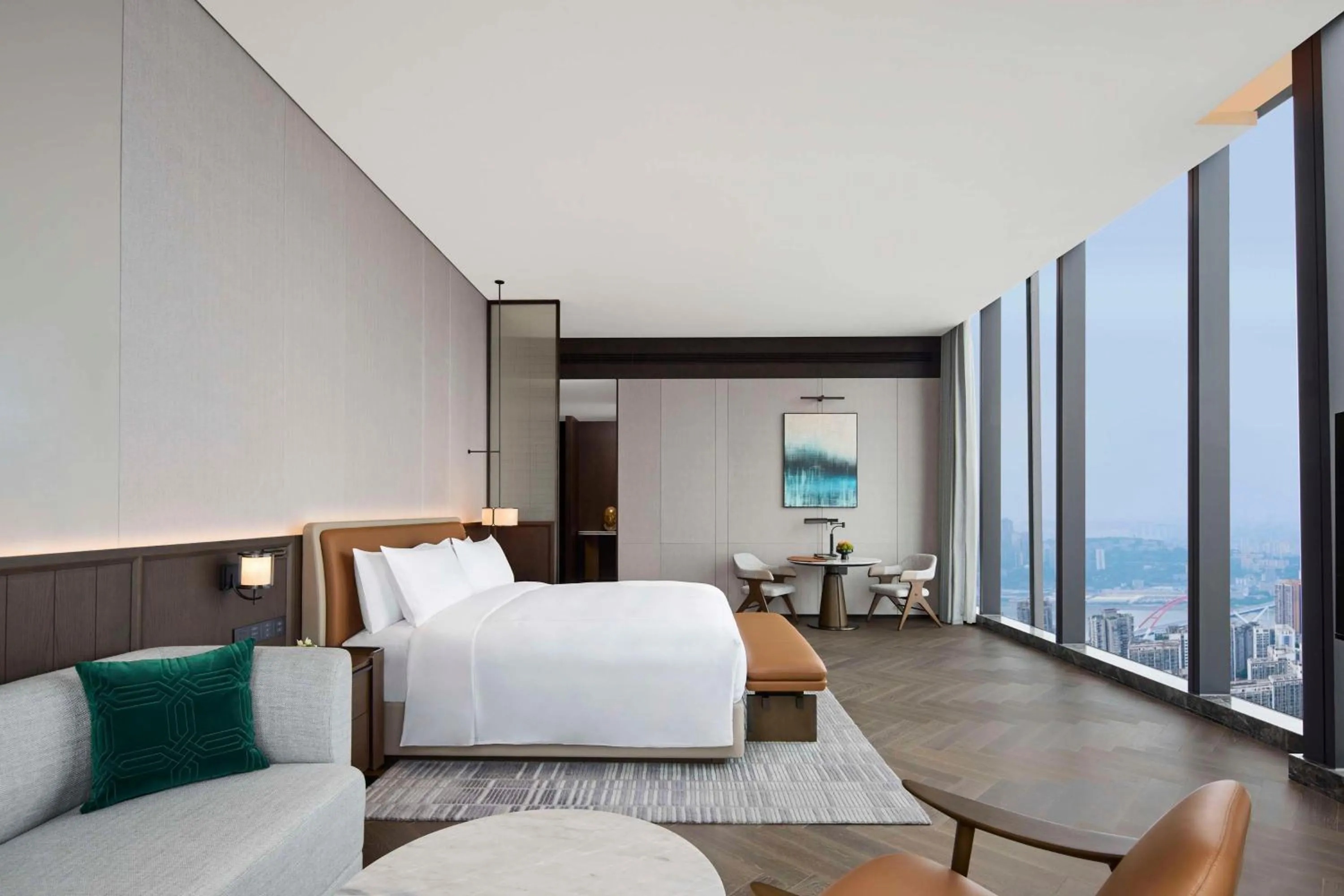 Bed in Conrad Chongqing - Indulge in the magical 8D city landscape