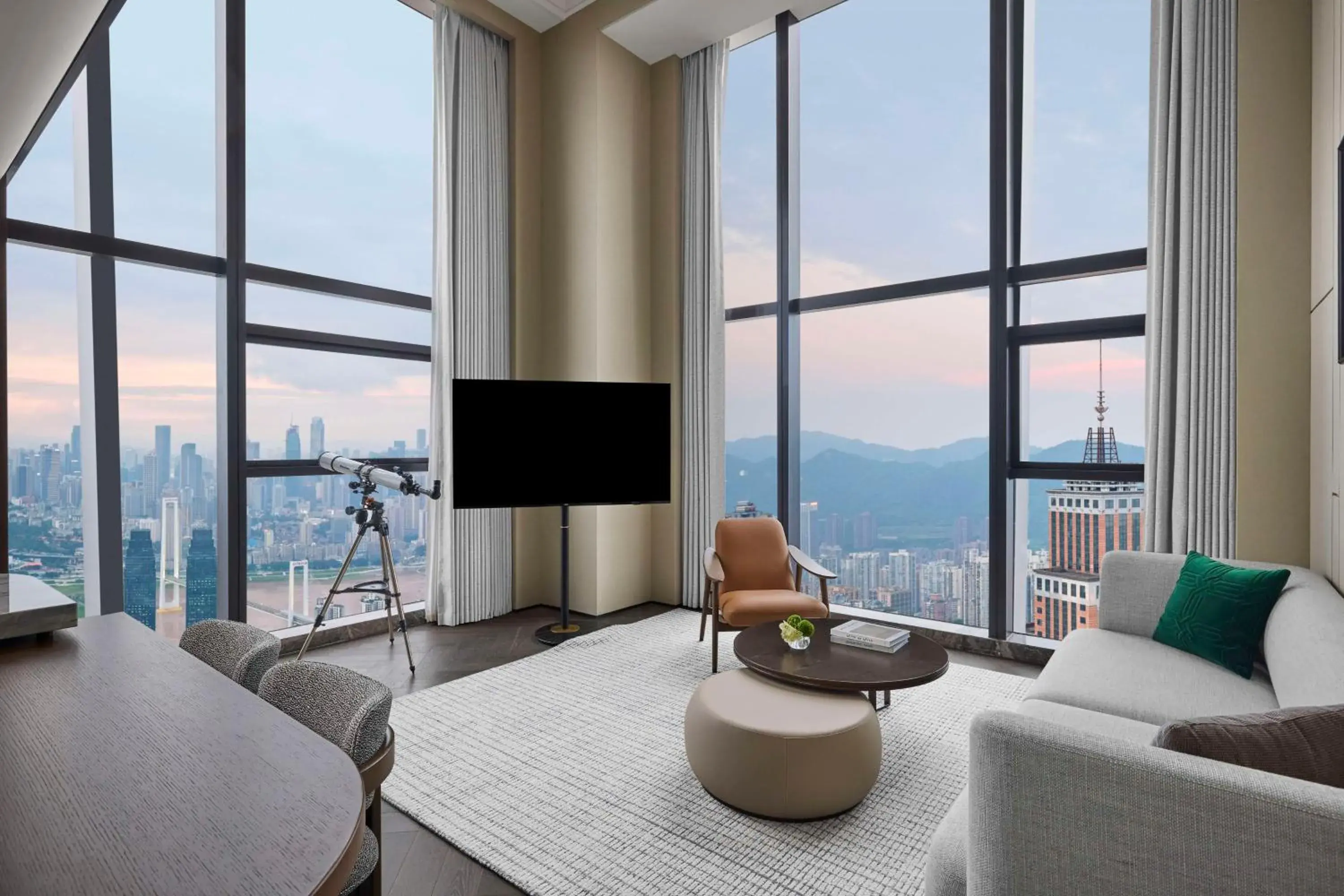 View (from property/room) in Conrad Chongqing - Indulge in the magical 8D city landscape View (from property/room) in Conrad Chongqing - Indulge in the magical 8D city landscape