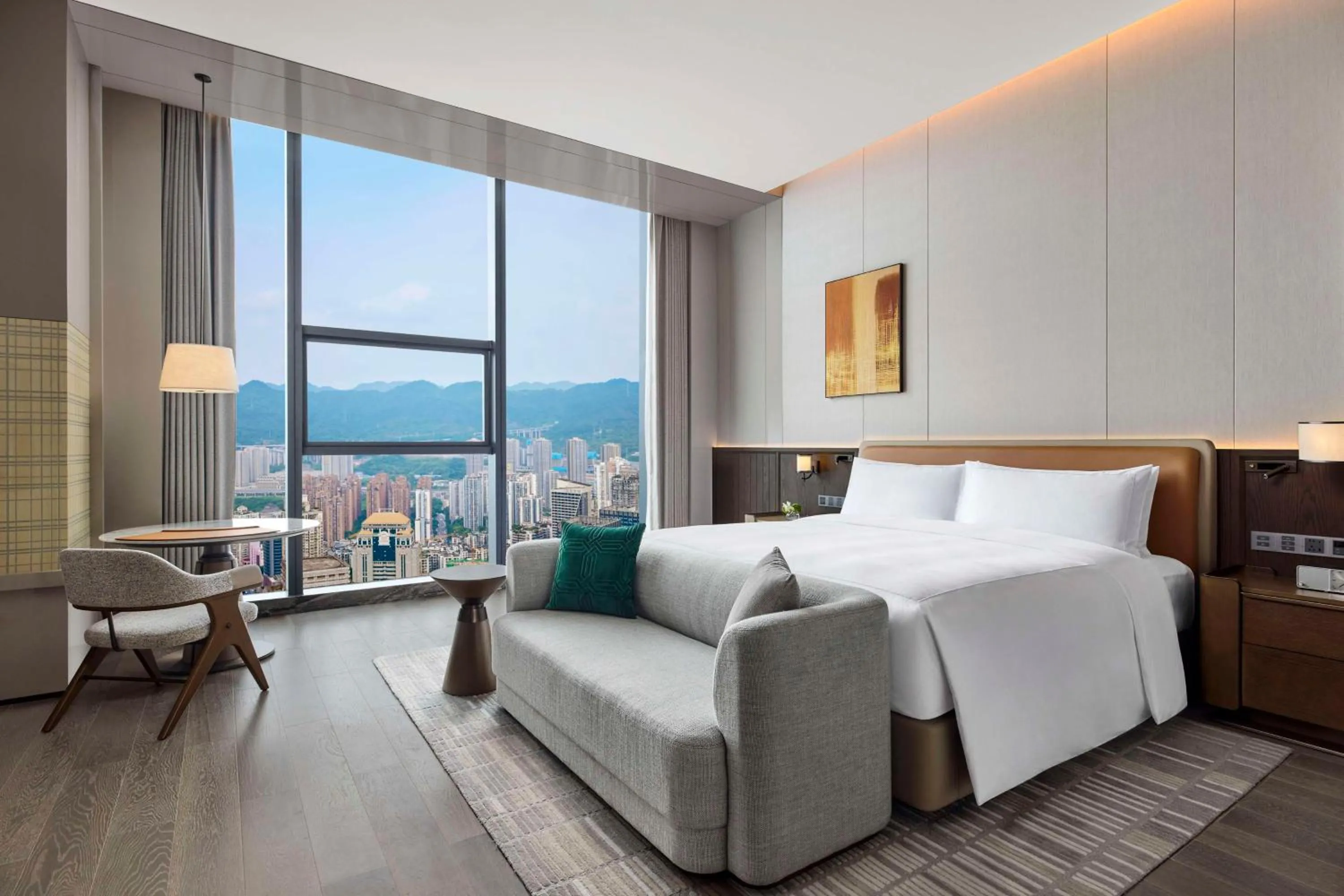 Bed in Conrad Chongqing - Indulge in the magical 8D city landscape