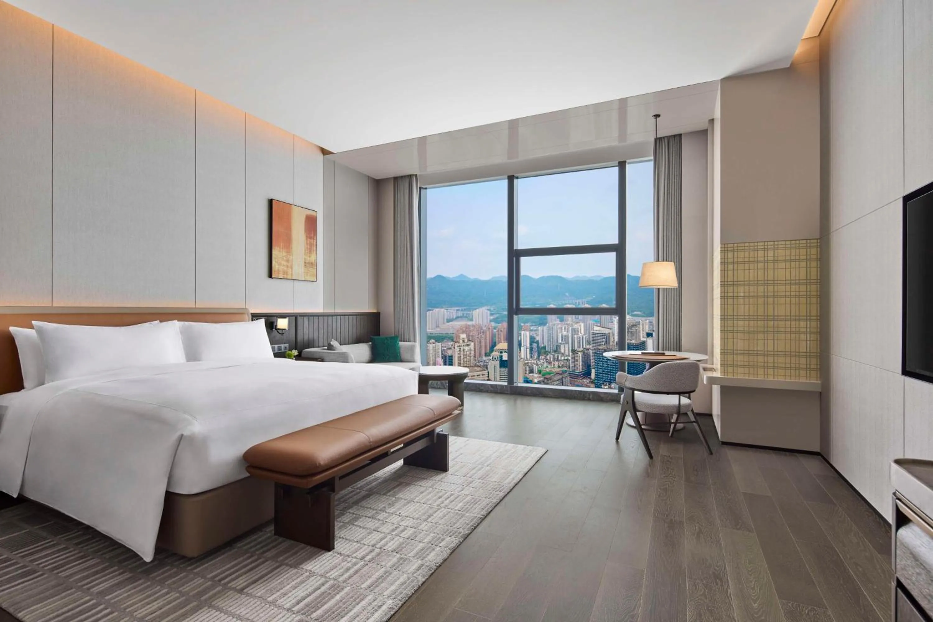 Bed in Conrad Chongqing - Indulge in the magical 8D city landscape