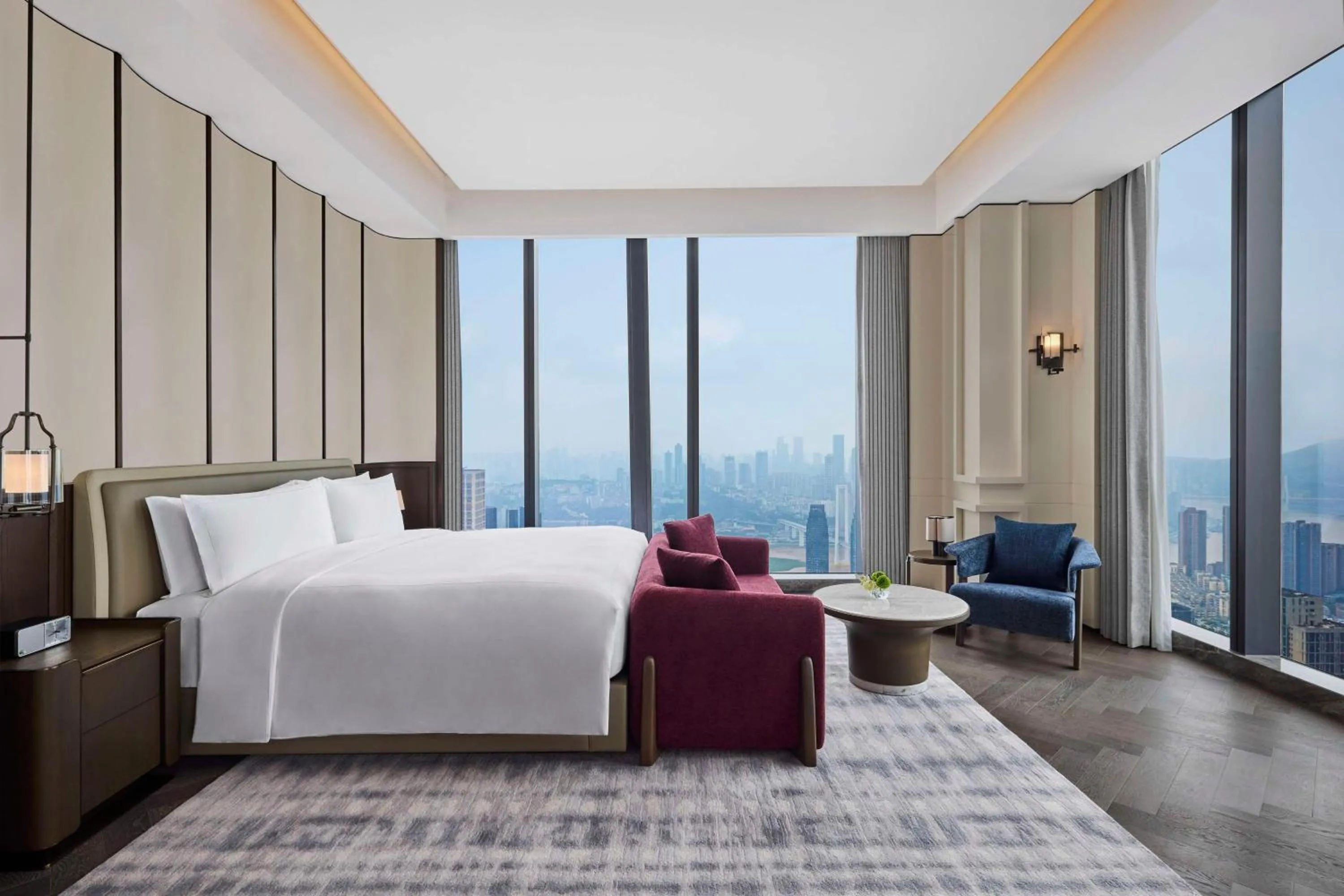 Bed in Conrad Chongqing - Indulge in the magical 8D city landscape