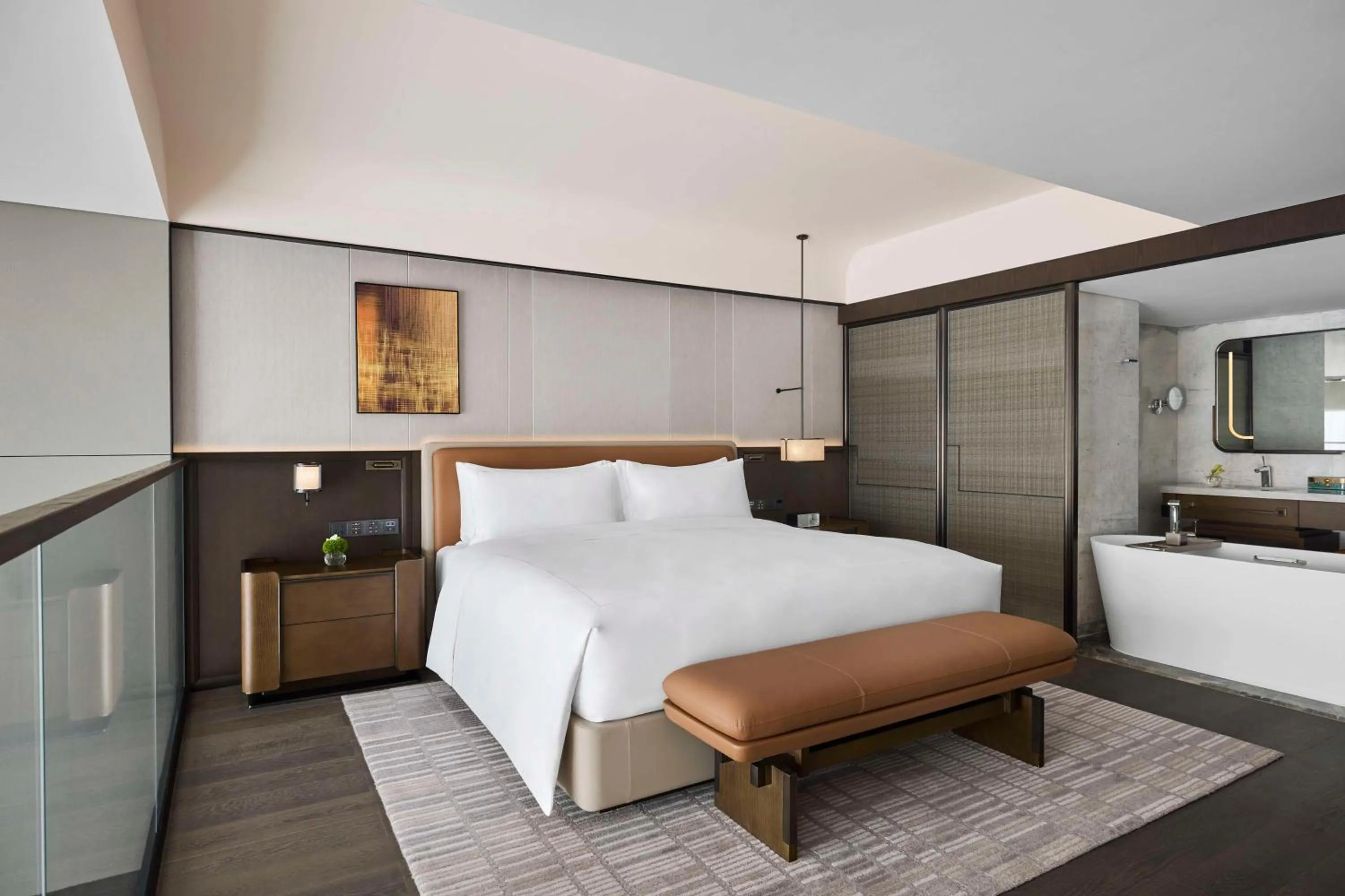 Bed in Conrad Chongqing - Indulge in the magical 8D city landscape