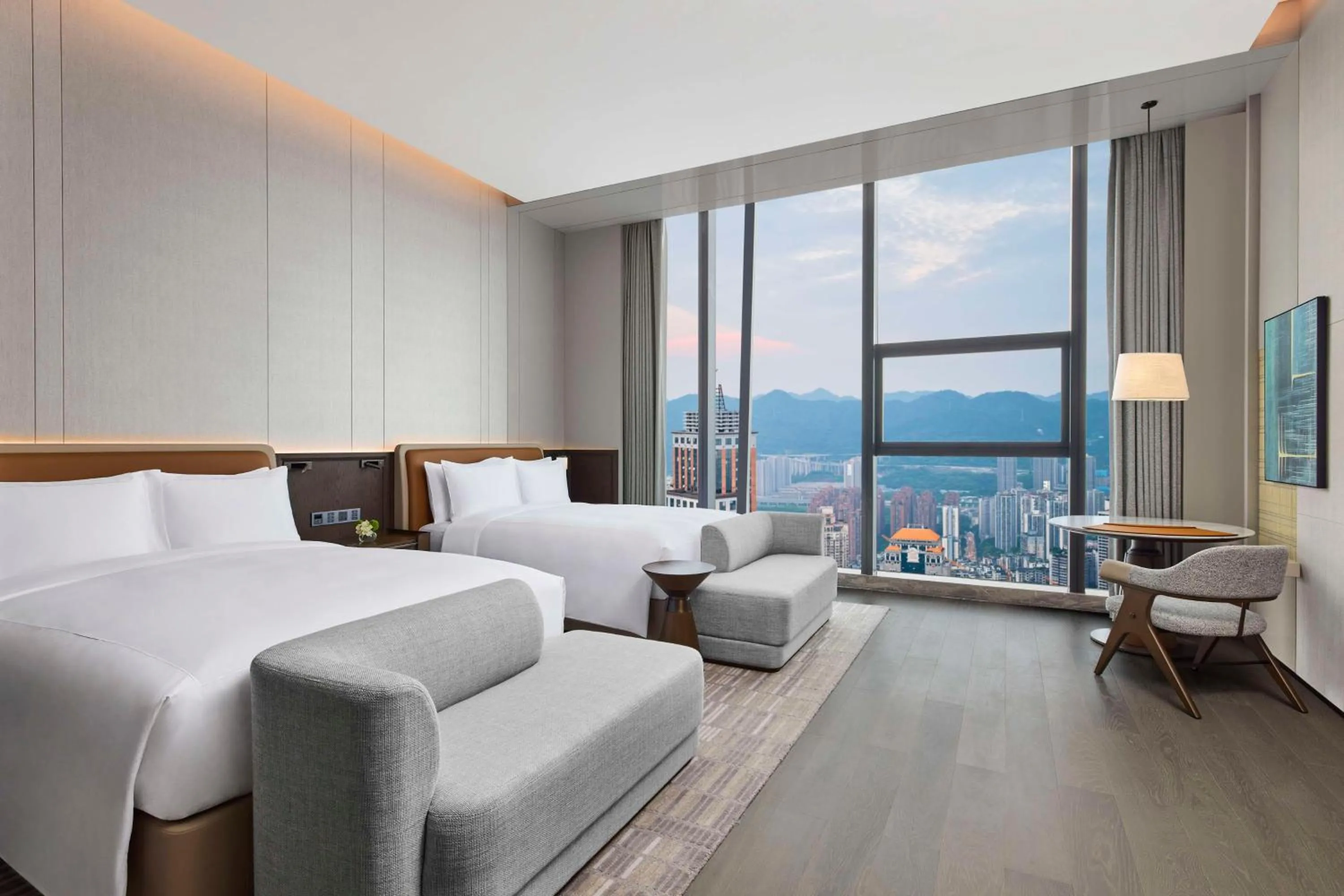 Bed in Conrad Chongqing - Indulge in the magical 8D city landscape
