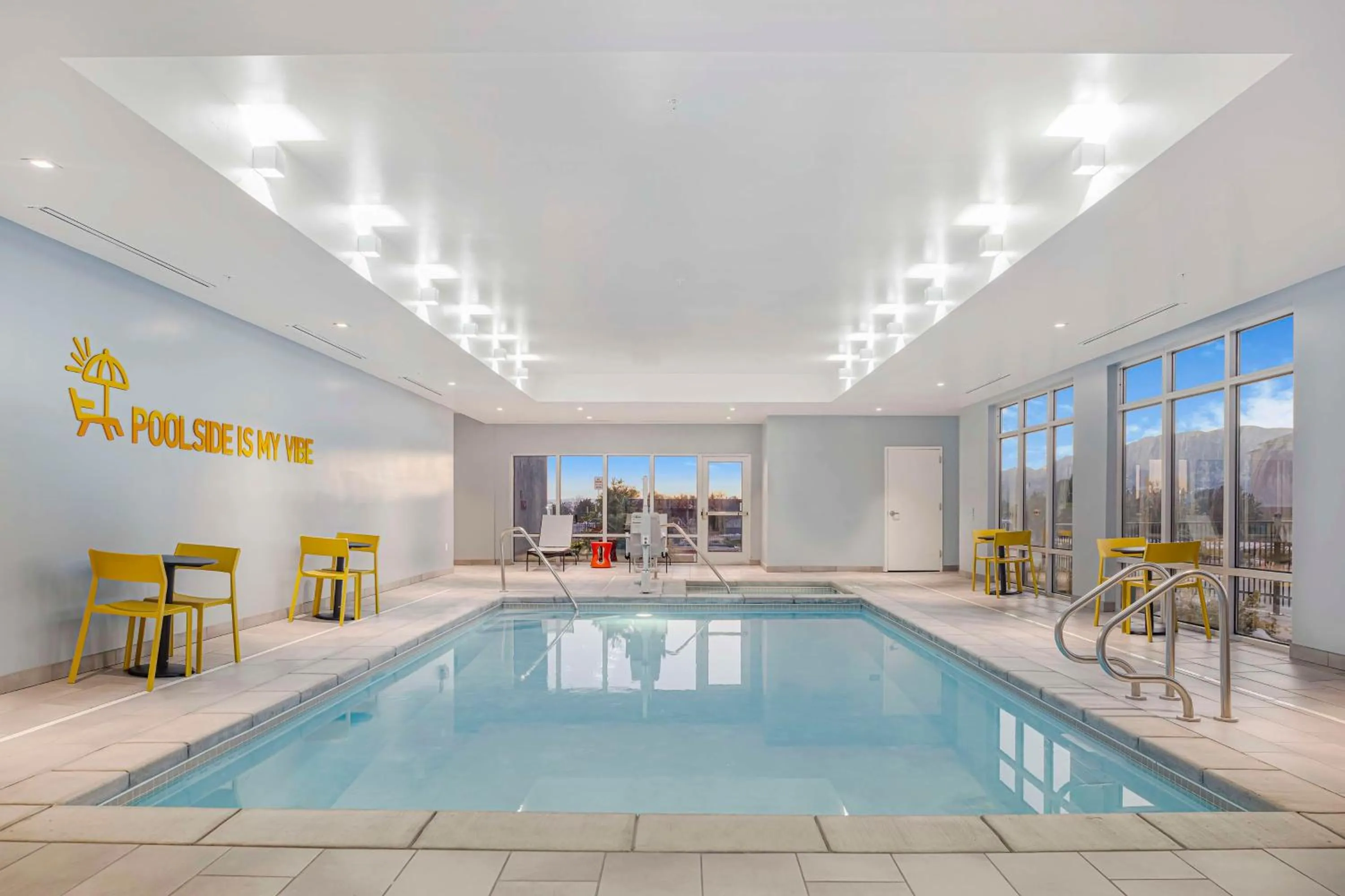 Pool view in Home2 Suites By Hilton Colorado Springs Airport