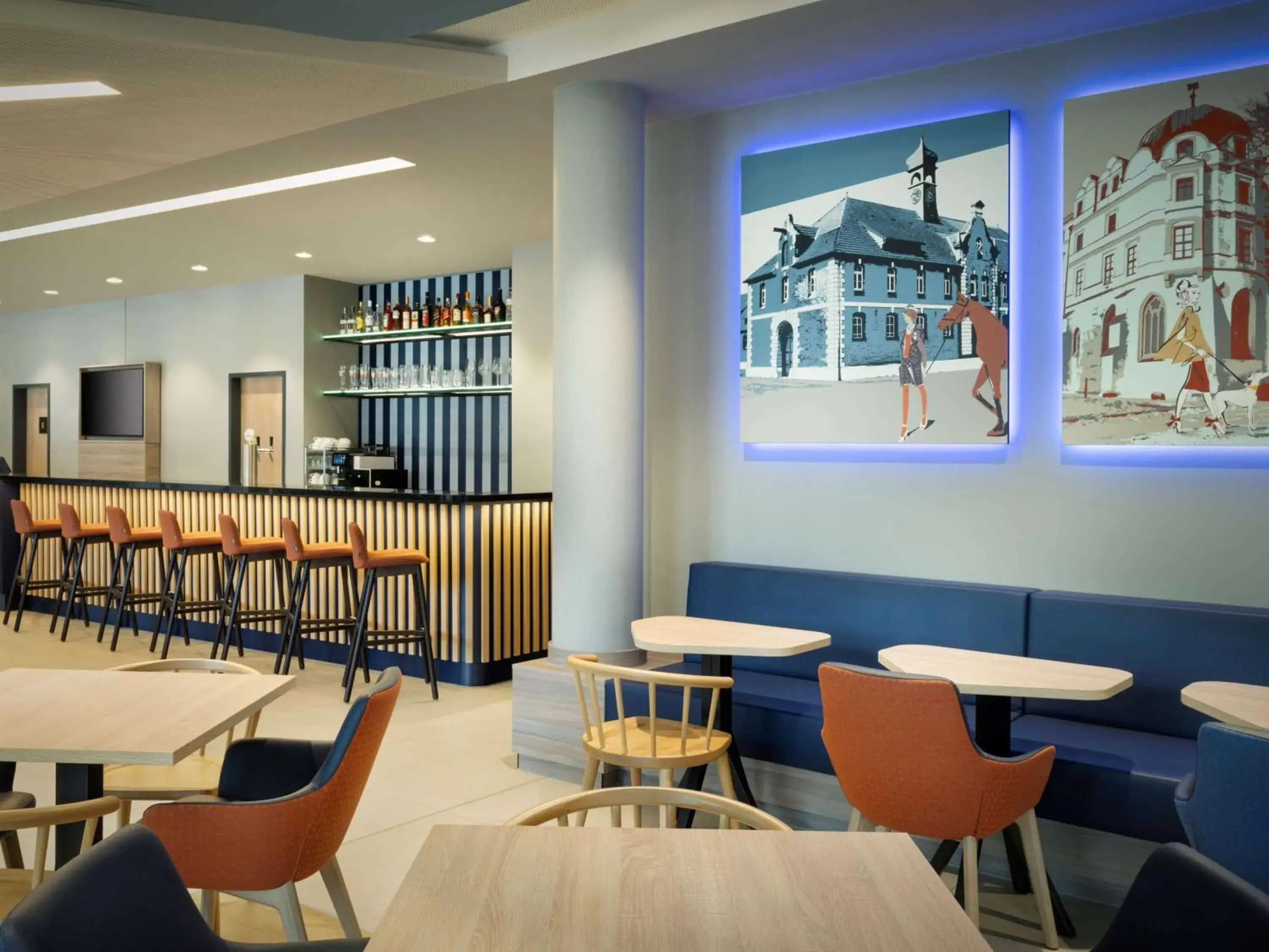 Lounge or bar in Hampton By Hilton Celle Lounge or bar in Hampton By Hilton Celle