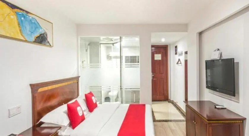 Bed in Nantong GuoDu Hotel