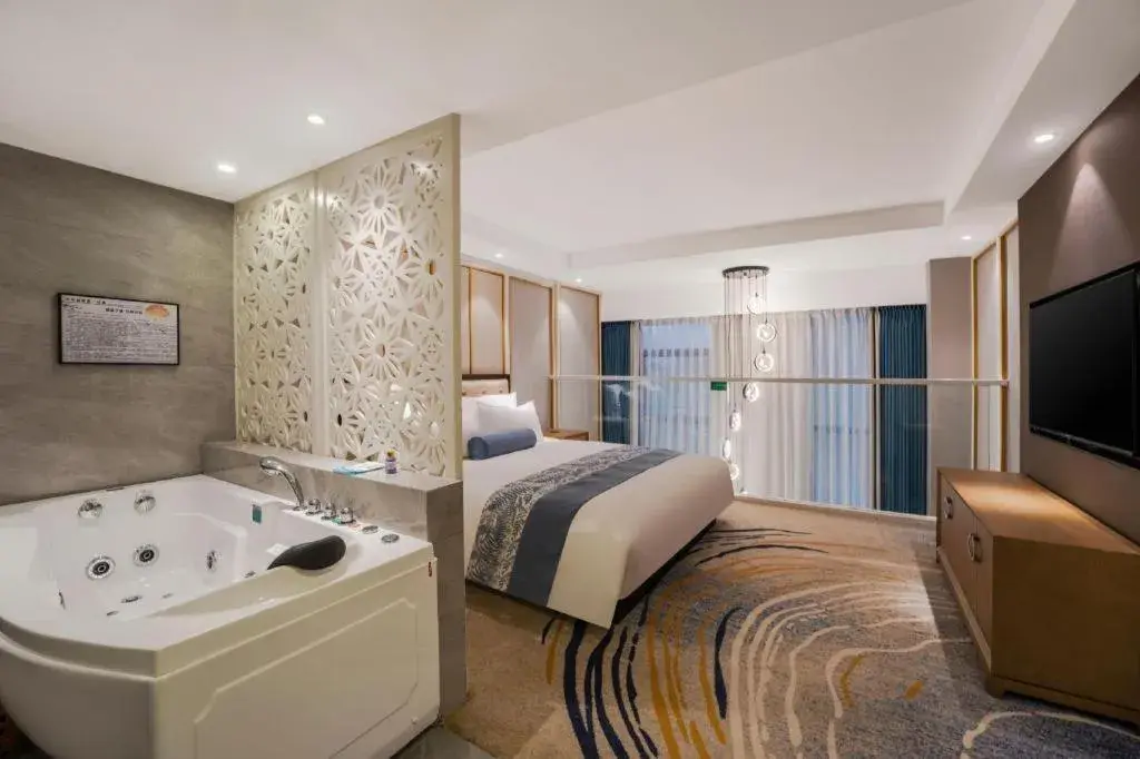 Bed in Ningbo East Shipu Hotel Bed in Ningbo East Shipu Hotel