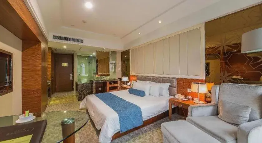 Bed in Ningbo East Shipu Hotel Bed in Ningbo East Shipu Hotel