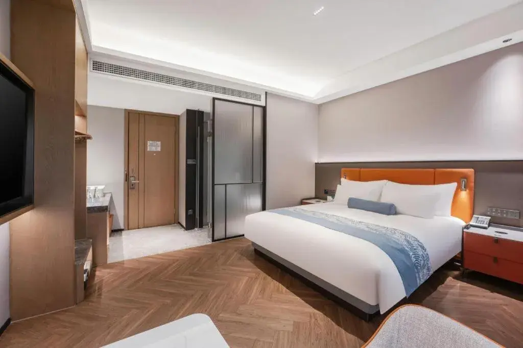 Bed in Ningbo East Shipu Hotel Bed in Ningbo East Shipu Hotel