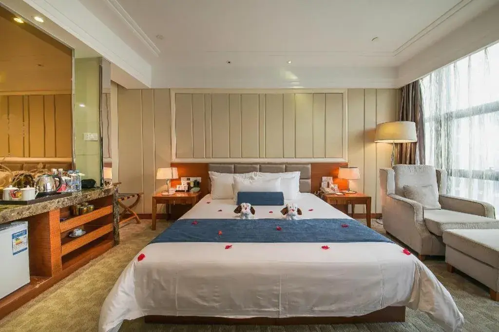 Bed in Ningbo East Shipu Hotel Bed in Ningbo East Shipu Hotel