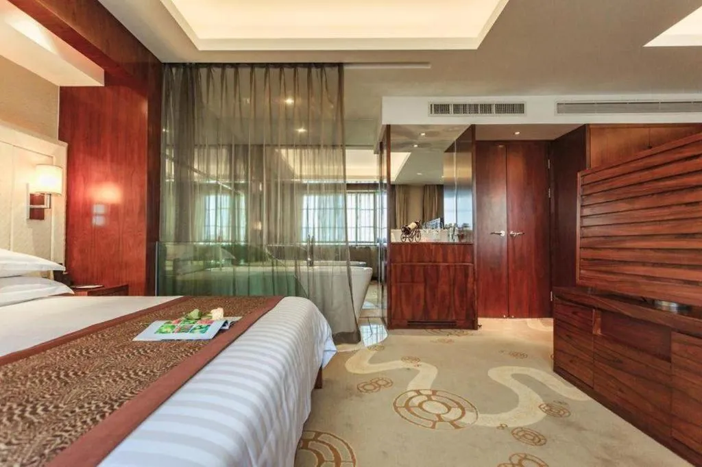 Bed in Huzhou Zhebei Hotel