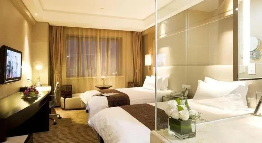 Bed in Huzhou Zhebei Hotel Bed in Huzhou Zhebei Hotel