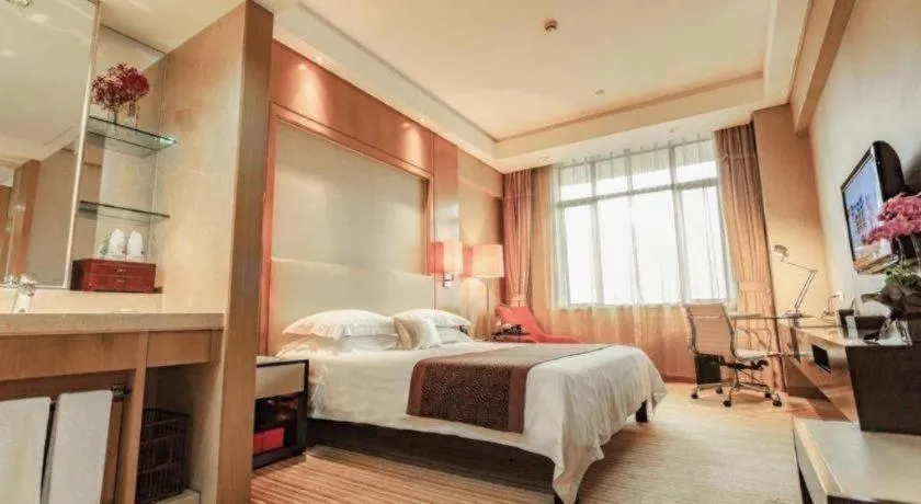 Bed in Huzhou Zhebei Hotel