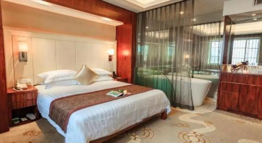 Bed in Huzhou Zhebei Hotel