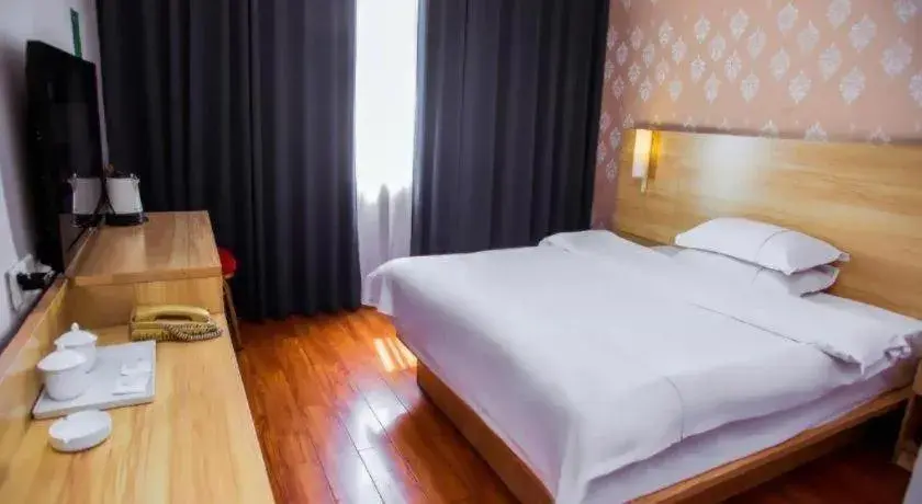 Bed in Jintone Hotel Beiliu Yongan Branch Bed in Jintone Hotel Beiliu Yongan Branch
