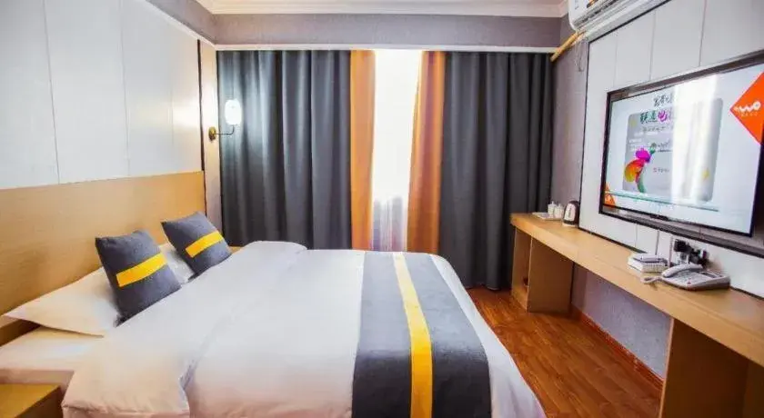 Bed in Jintone Hotel Beiliu Yongan Branch Bed in Jintone Hotel Beiliu Yongan Branch