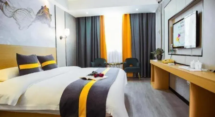 Bed in Jintone Hotel Beiliu Yongan Branch Bed in Jintone Hotel Beiliu Yongan Branch