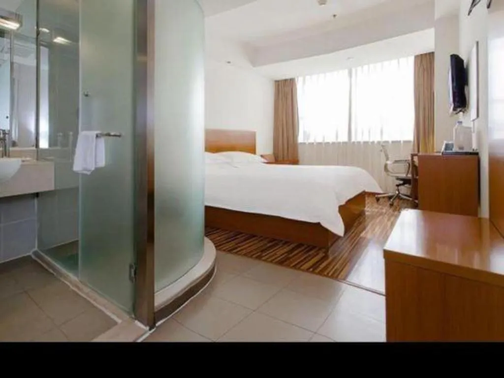 Bed in Jinjiang Inn Style Taiyuan South Inner Ring North Campus Finance and Economics University