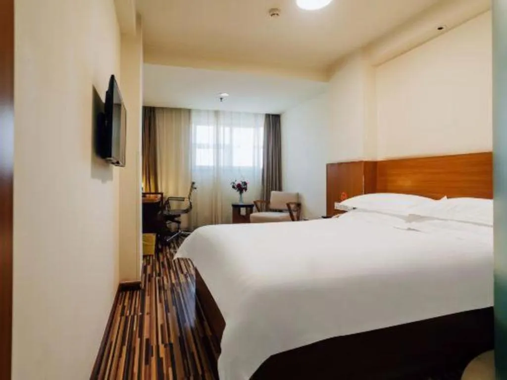 Bed in Jinjiang Inn Style Taiyuan South Inner Ring North Campus Finance and Economics University