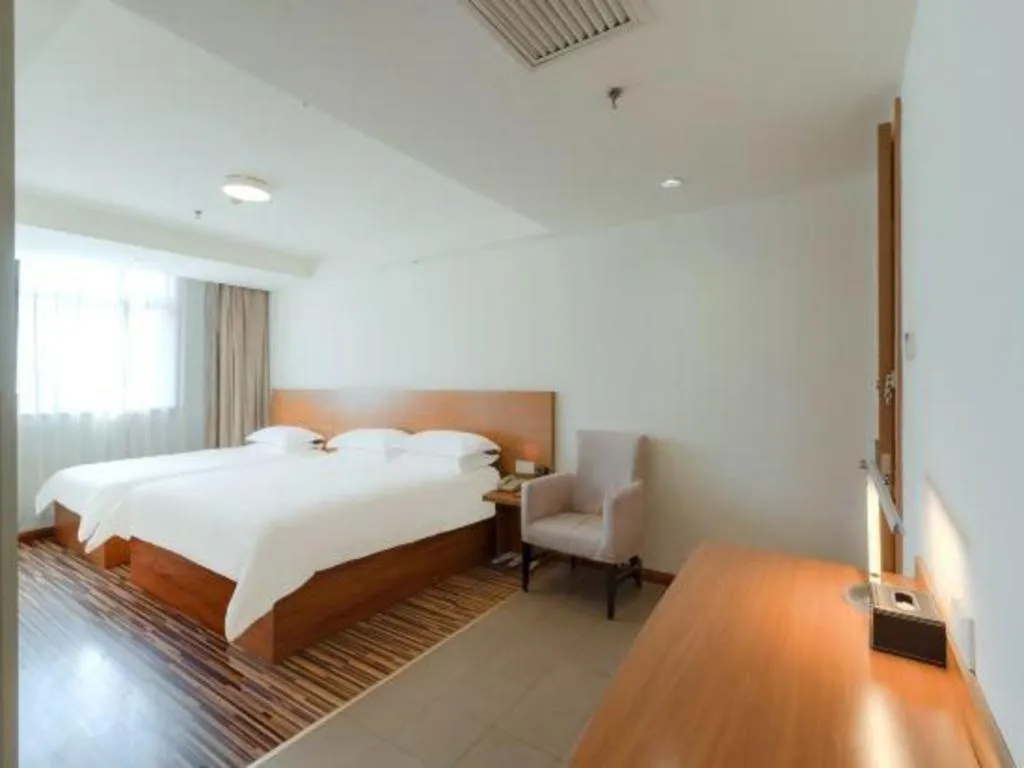 Bed in Jinjiang Inn Style Taiyuan South Inner Ring North Campus Finance and Economics University