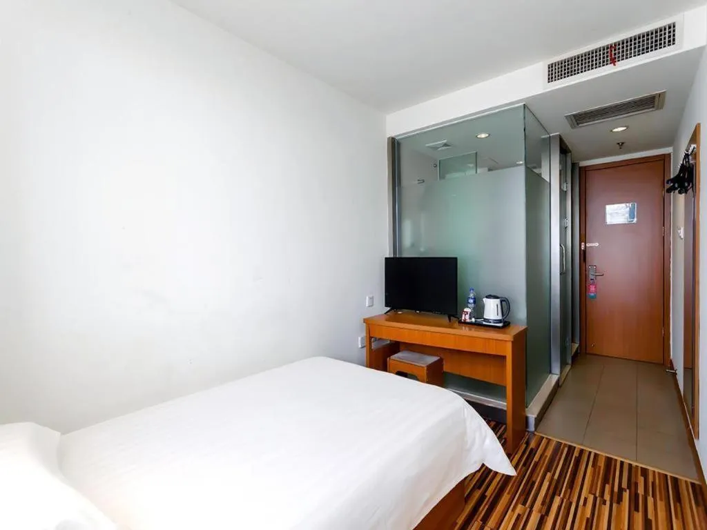 Bed in Jinjiang Inn Style Taiyuan South Inner Ring North Campus Finance and Economics University