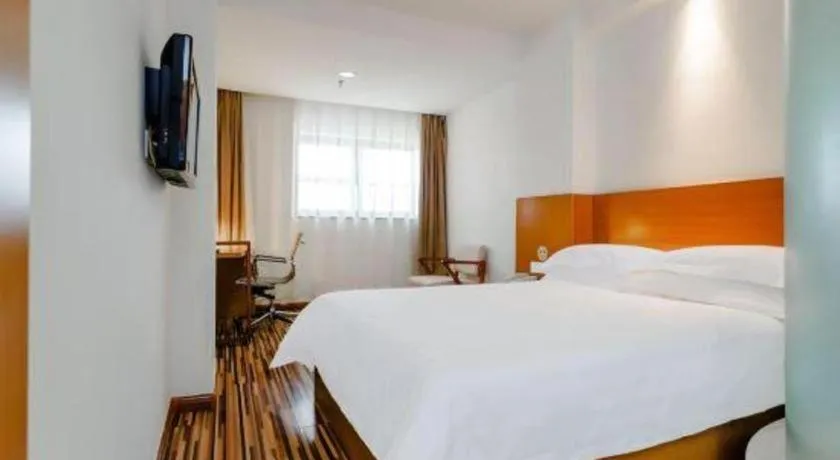 Bed in Jinjiang Inn Style Taiyuan South Inner Ring North Campus Finance and Economics University