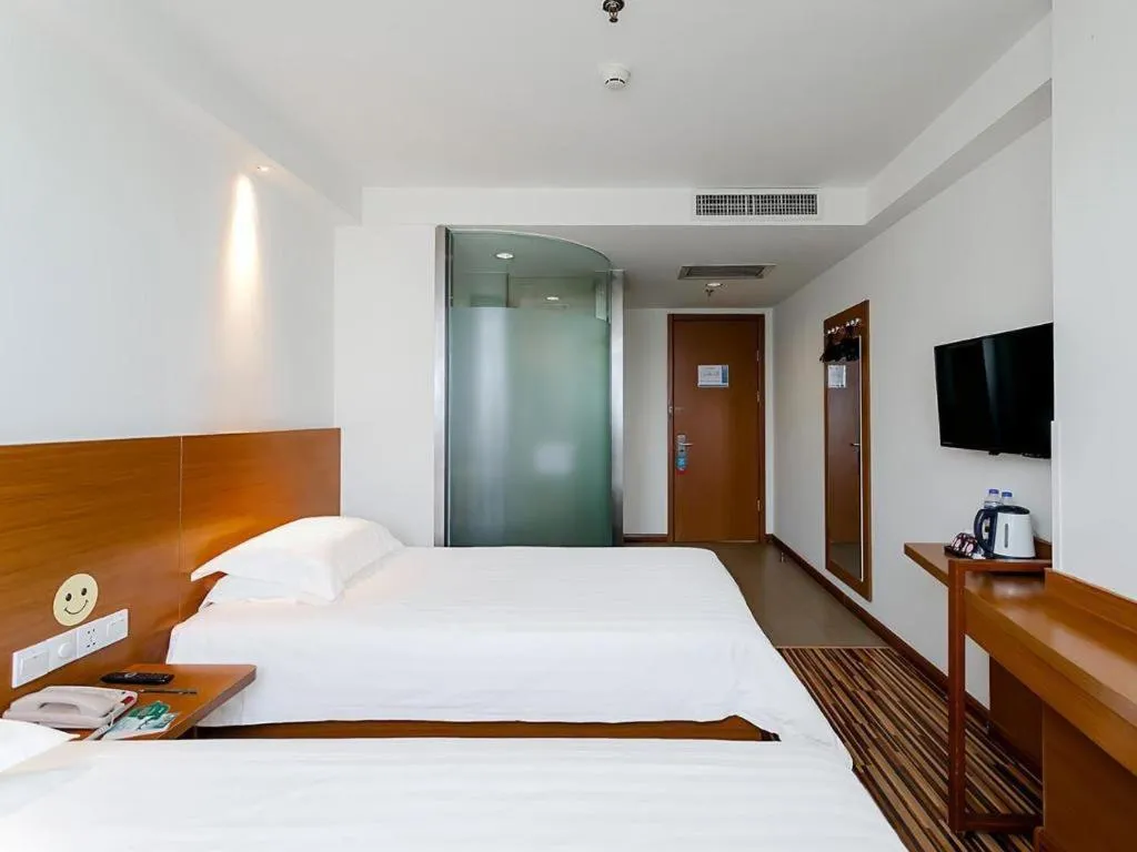 Bed in Jinjiang Inn Style Taiyuan South Inner Ring North Campus Finance and Economics University