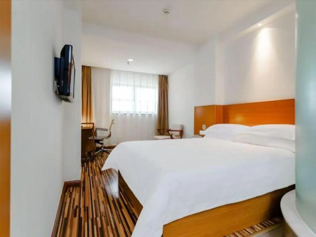 Bed in Jinjiang Inn Style Taiyuan South Inner Ring North Campus Finance and Economics University