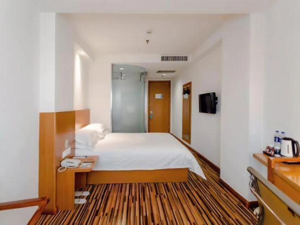 Bed in Jinjiang Inn Style Taiyuan South Inner Ring North Campus Finance and Economics University