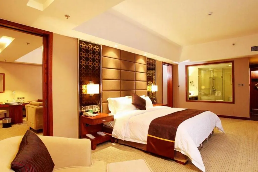 Bed in Blue Horizon International Hotel Gaomi