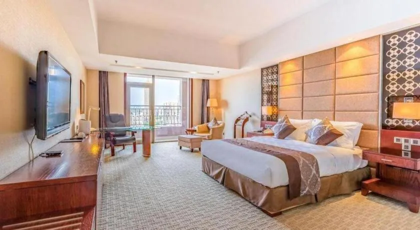 Bed in Blue Horizon International Hotel Gaomi