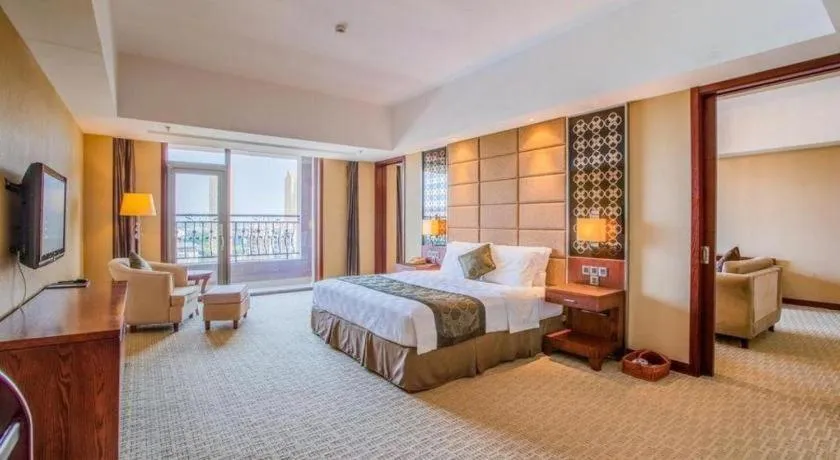 Bed in Blue Horizon International Hotel Gaomi