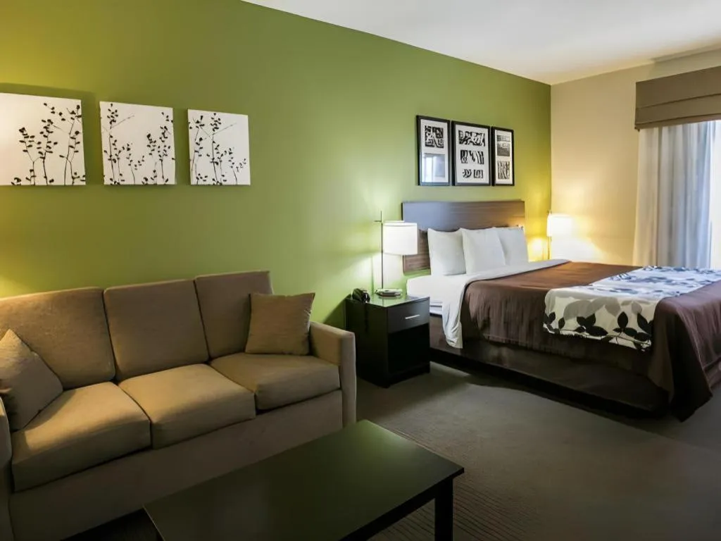 Bed in Sleep Inn & Suites Dripping Springs - Austin Area