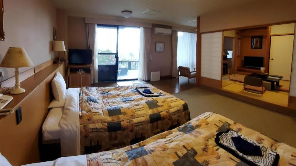 Bed in Kirishima Onsen Ryokojin Sanso