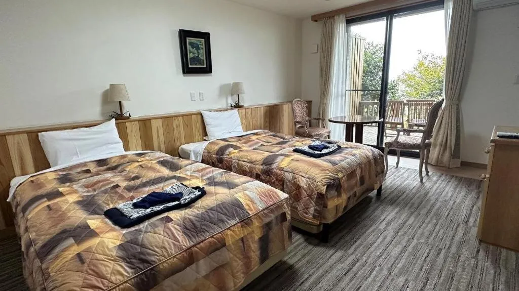 Bed in Kirishima Onsen Ryokojin Sanso